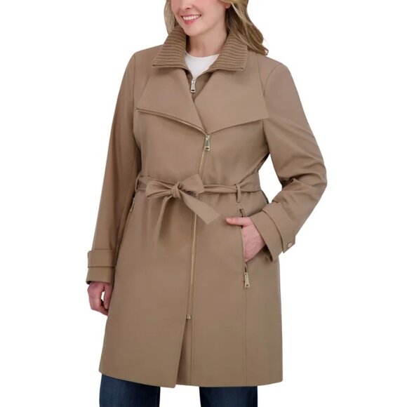 Halston Women's Belted Trench Coat - Picture 9 of 11